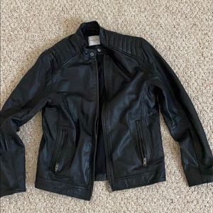 Selected iconic racer leather jacket
